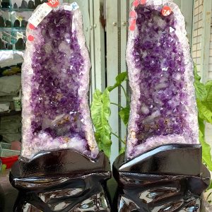 Hốc đôi Thạch Anh Tím - Amethyst nặng 9.45 kg và 9.1 kg