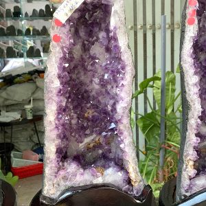 Hốc đôi Thạch Anh Tím - Amethyst nặng 9.45 kg và 9.1 kg